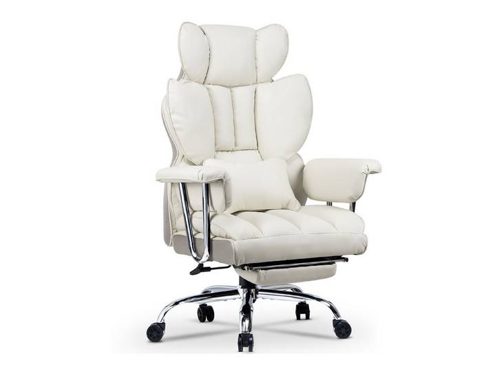 Rattantree Bürostuhl mit Fußstütze - Ergonomischer Schreibtischstuhl, mit Zusätzlichem Lordosenstützkissen - bis 150 kg Belastbarkeit