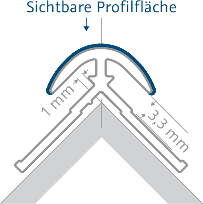 HSK Duschkabinenbau KG HSK Eckprofil, außen, rund ca. 23 × 23 x 2550 mm, schwarz-matt 930001-sm