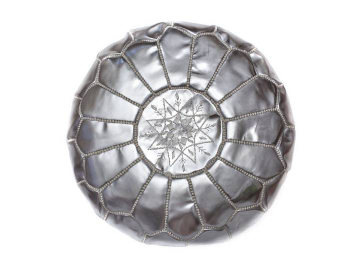 ALMADIH Pouf Leder Pouf Marokkanischer Echtleder Handarbeit Sitzsack