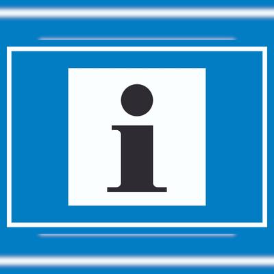 HB-Druck Information Symbol Schild A2 Rückseite selbstklebend
