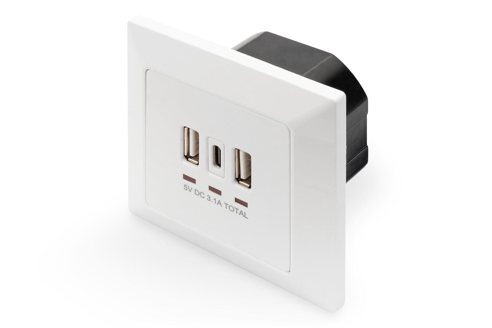 Digitus Steckdose mit USB A & USB-C Ports, Unterputz-Montage DA-70618