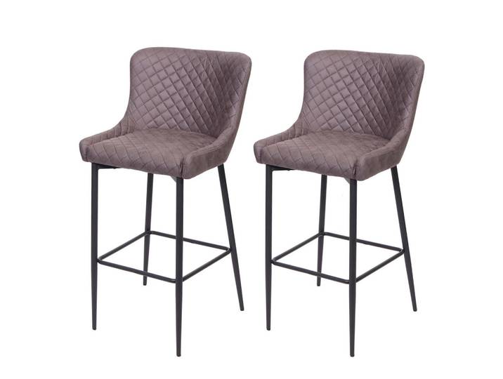 Jamb Barhocker Anthrazit 2er-Set, Metall, 47x105x47 cm, Esszimmer, Barmöbel, Barhocker