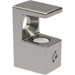 Italiana Ferramenta, Möbelausstattung, Glasbodenträger GRACE zum Schrauben, 5-6 mm Glas, Zamak vernickelt (20 Stk.)
