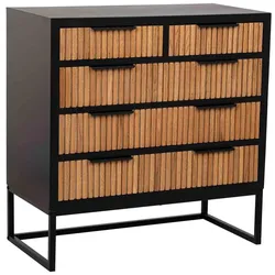 KOMMODE mit 4 schubladen aus holz und metall 80x39x81 cm