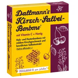 DALLMANNS Kirsch Salbei Bonbons m.Vitamin C+Honig 37 g
