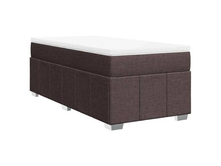 Makastle Boxspringbett mit Matratze Dunkelbraun 100x200 cm Taschenfederkernmatratze