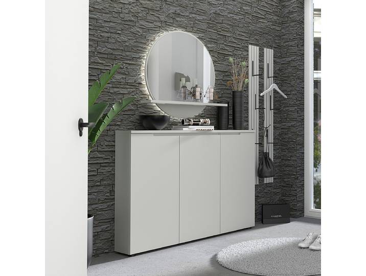 home24 Halmeubelset Mizzer 4-delig 175cm grijs