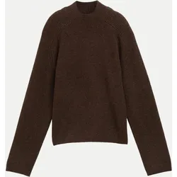 Pullover mit Stehkragen Braun L