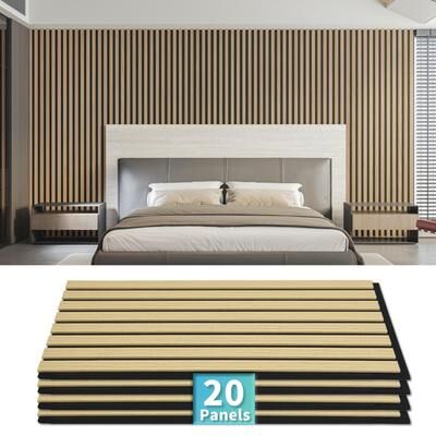 Art3d "20pcs 24""x12"" MDF Slat Wall Paneling Cover 40 Sq.Ft."
