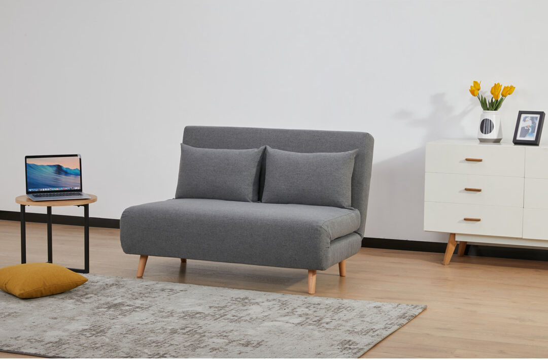 Zipcode Design Etelvina 2 Seater Sofa Bed Medium Grey 2