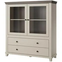 SIDEBOARD EVANDRO 126x42x138 cm mit 2 Schubladen und 2 Türen Beige