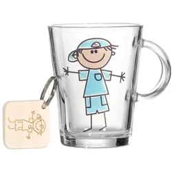 KINDERBECHER MIT SCHLÜSSELANHÄNGER Best Friends Blau 290 ml