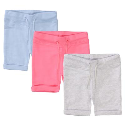 Sweatshorts STACCATO, Mädchen, Gr. 74/80, Normalgrößen, bunt, Oberstoff: 100% Baumwolle., meliert, unifarben, Basic, bequem, Hosen Sweatshorts, 3er-Pack