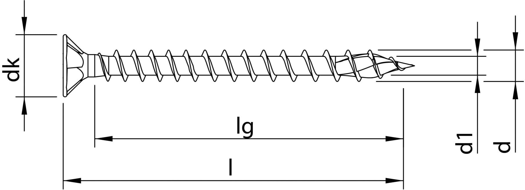 HECO-TOPIX-plus 4,5 x 55, Senkkopf, Pozi-Drive, VVG, A3K (60740)