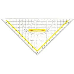 Aristo, Lineal, TZ-Dreieck 25cm Facette Tuschenoppen 10Stk. (25 cm, Kunststoff)
