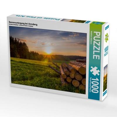 CALVENDO Puzzle Sonnenuntergang bei Annaberg | 1000 Teile Lege-Größe 64x48cm Foto-Puzzle für glückliche Stunden
