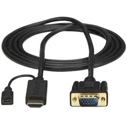 StarTech 6ft HDMI To VGA Adapter Cable (1.90 m), Videokabel, Schwarz