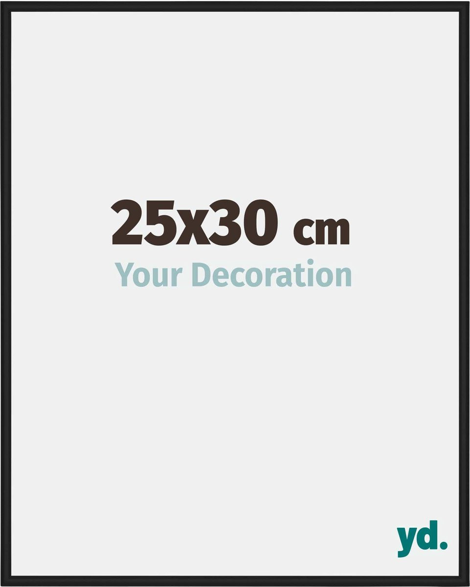 Your Decoration Fotolijst Miami Aluminium Zwart Hoogglans 25x30 cm