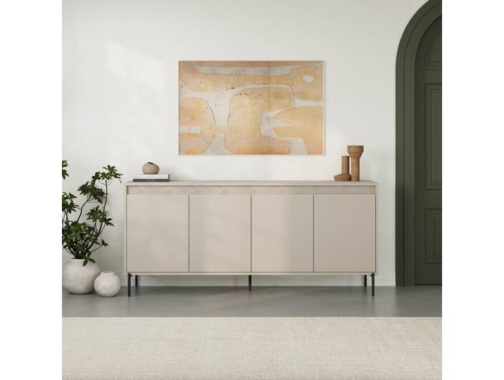 Buffet GRETA – Crème – 4 portes – 180 x 40 x 80 cm