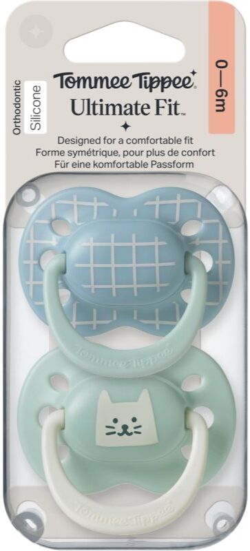 Tommee Tippee Ultimate Fit 0-6m tétine Boy 2 pcs