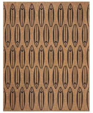 Disney Licensed Mickey Mouse Indoor Outdoor Flatweave Area Rug Tropical Surfing Polypropylene Coastal Accent Rug