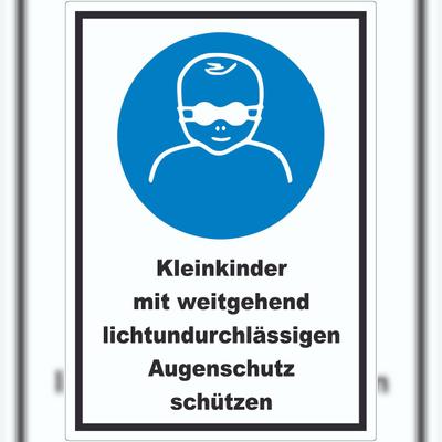 HB-Druck Kleinkinder mit weitgehend lichtundurchlässige Augenschutz schützen Aufkleber A3 (297x420mm)