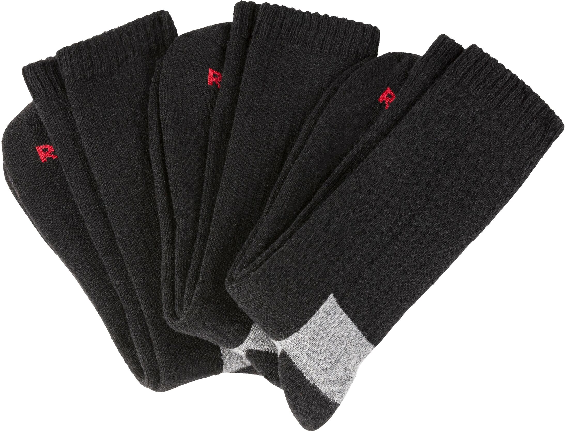 Basicsocken APOLLO "THERMAL/TRACKING SOCKS", Damen, Gr. 35-38, bunt (multi schwarz), Obermaterial: 60% Polyamid, 40% Wolle, unifarben, elastisch, Socken Basicsocken, Unisex mit wärmenden Merinowoll-Anteil multi schwarz 35-38