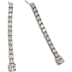 LEIS Ohrhänger 925 Sterling Silber rhodiniert Glänzend Zirkonia weiß