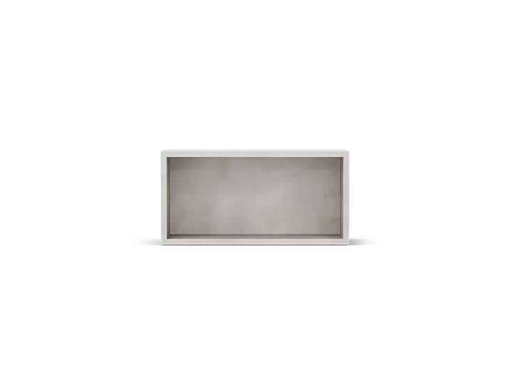 Module de rangement rectangle avec fond en béton gris - 74,5x37cm
