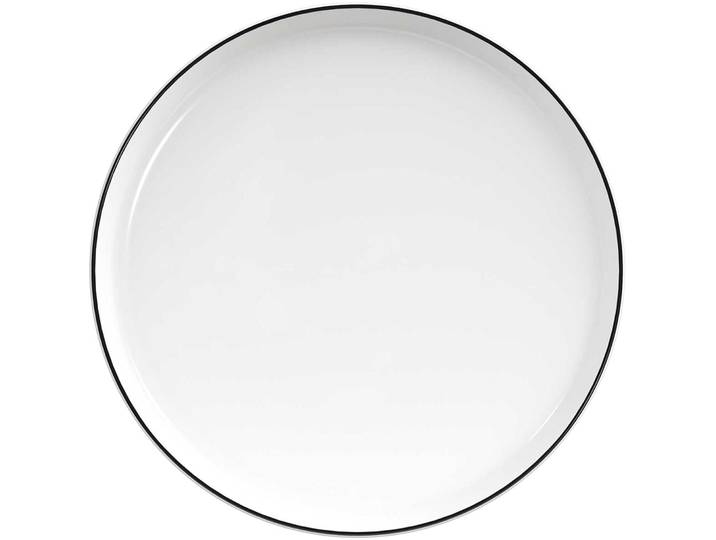 Teller flach Nordika weiss/schwarz Porzellan D 28 cm 1 Stk - Teller flach