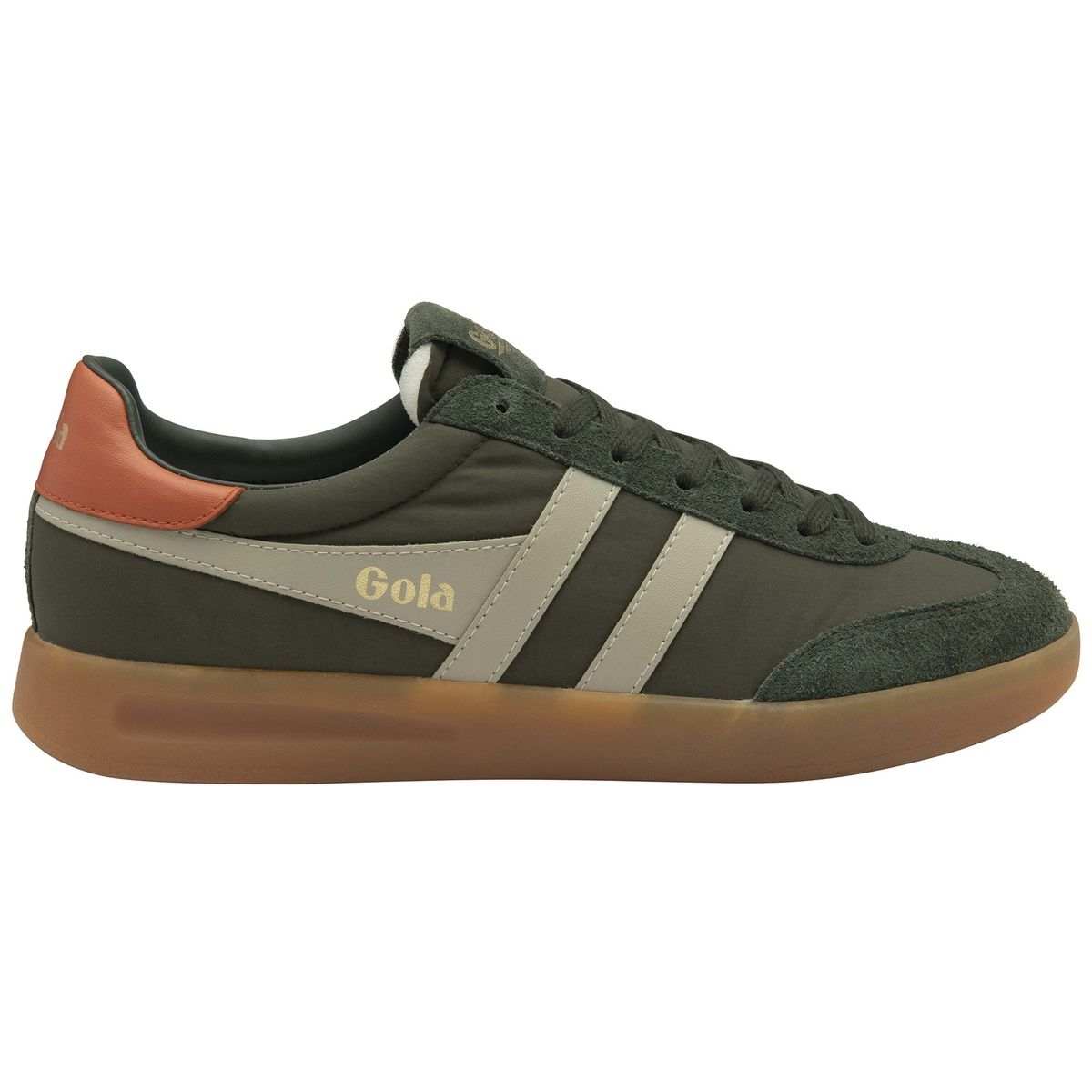 Gola Cyclone Nylon Sneaker Men dark khaki/bone/moody orange/gum (NC) 41 CMB871-NC-41-darkkhakibonemoodyorangegum