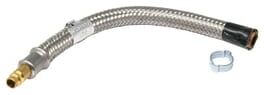 Hamilton Gas Products Ltd Quicksafe 8mm Stainless Steel 250mm Gas Hose with Snap Plug Connection