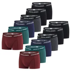 Jack & Jones Boxershorts Herren 12er Pack JACJEANS TRUNKS - Farbmix 1 - S