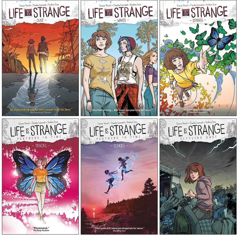 Titan Life Is Strange Volume 1-6 Books Collection Set By Emma Vieceli(Dust, Waves, Strings, Partners In Time-Tracks, Coming Home & Settling Dust)