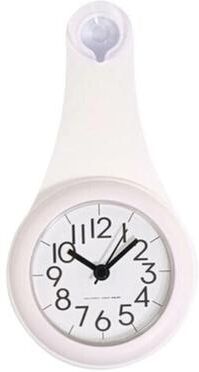 Uplift Picks Water Resistant Wall Clock Silent Multipurpose Clock For Kitchen And Bathroom white
