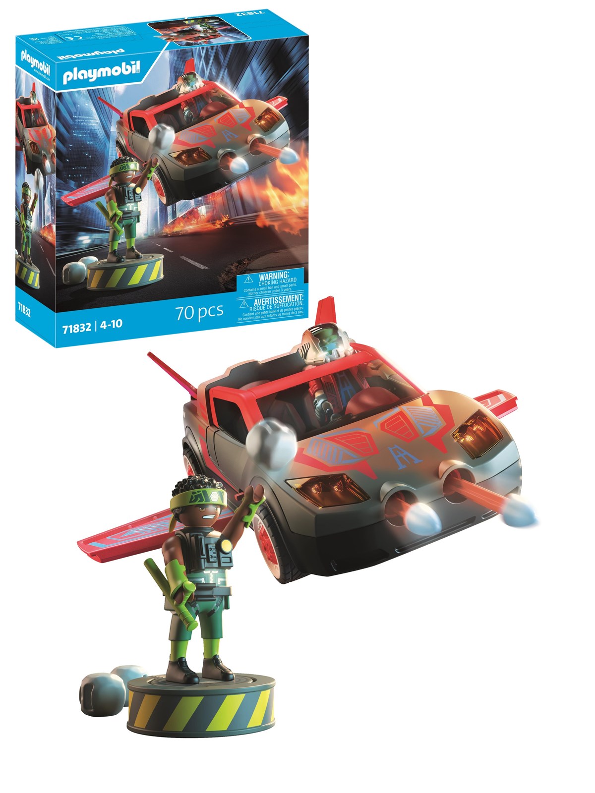 Playmobil - Hero with Multifunctional Vehicle - 71832