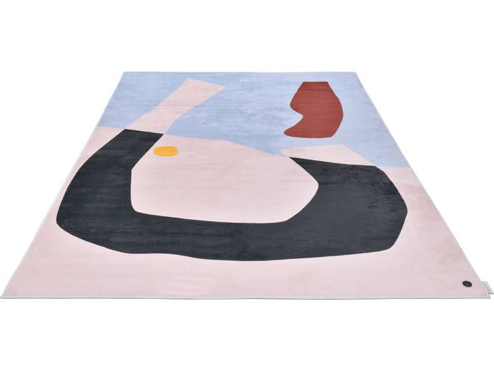 Teppich TOM TAILOR HOME Shapes - ONE , blau, B:140cm H:5mm L:200cm, Polyester, Teppiche, Teppich, Kurzflor, bedruckt, modernes Design