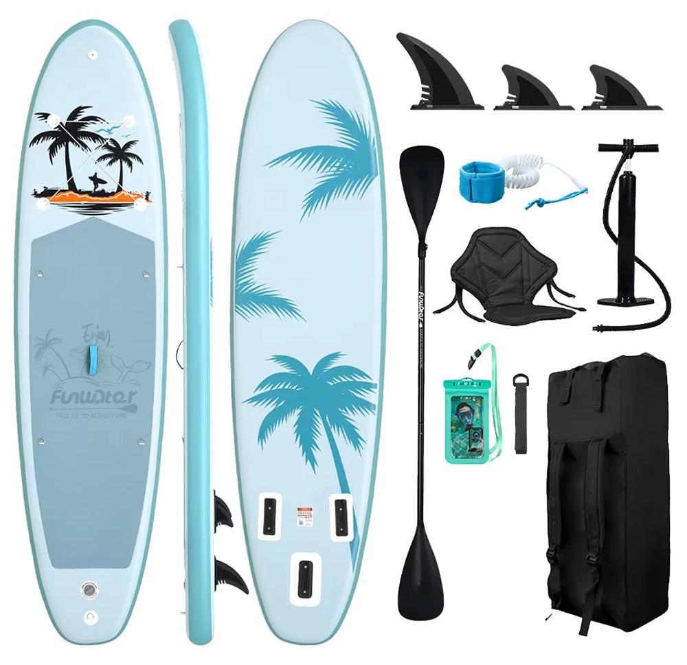 Stand-Up-Paddleboard - SUPFW37A - 335 x 84 x 15 cm - GoPro-Halterung - UV-Druck - Drei Finnen - 3D-EVA-Anti-Rutschmatte - Bungee-Seil und D-Ringe