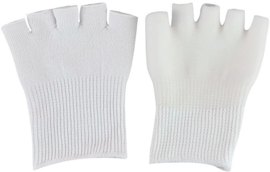 INF Halbe Fünf-Zehen-Gel-Socken — offene Zehen, Zehen-Trennung mit Gel-Fußbandage für weiche elastische Unterstützung, Weiß