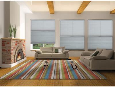 "BlindsAvenue Cordless Day/Night Cellular Honeycomb Shade, 9/16"" Single Cell, Gray Sheen"