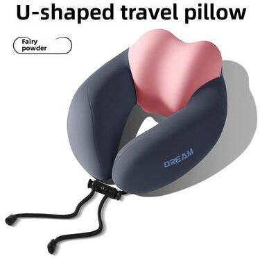 Youfap Market Ergonomic Cervical Support Pillow, Memory Foam U Shaped Neck Pillow For Travel With Portable Washable Cover pink