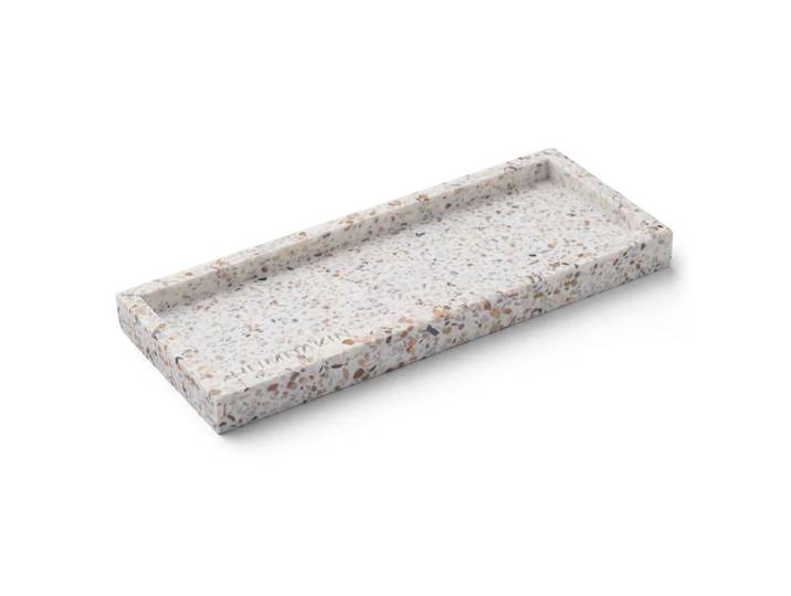 Humdakin - Terrazzo Tablett 10 x 25 cm, natur