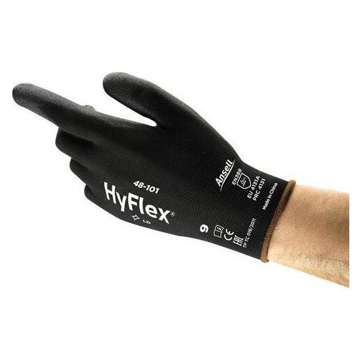 HyFlex Handschuhe 48101060 Grösse 6 Schwarz (6) (48101060)