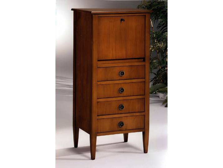 JVmoebel Barschrank Vaccari Giovanni Barschrank in warmem Braun mit Art Deco Design (1-St)