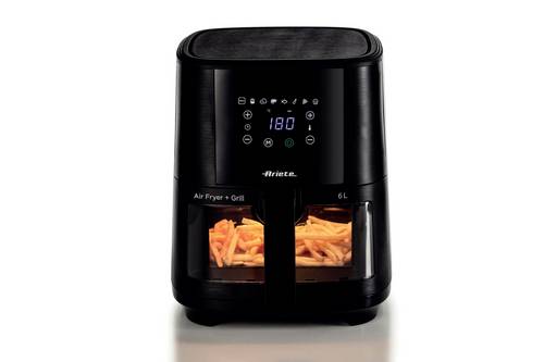 Ariete Heißluftfritteuse 6l Antihaftbeschichtung, BPA-frei, digitaler Timer, für Lebensmittel, Heißluft-Funktion, LCD-Display