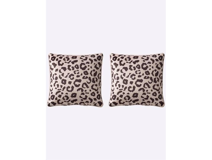 Kissenhülle HEINE HOME, beige (beige, schwarz), B:40cm L:40cm, Polyester, 100% Polyester, Kissenbezüge, Kissenhülle