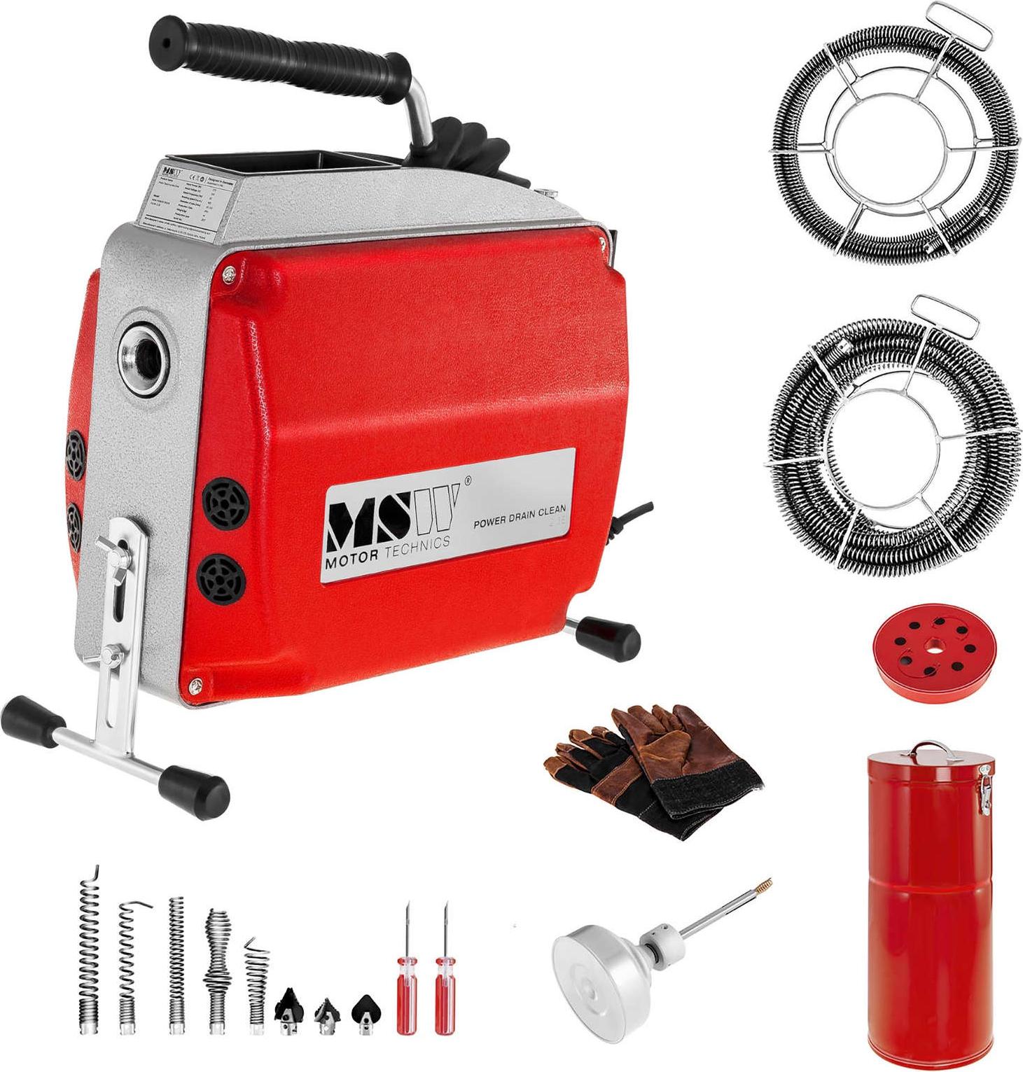 Elektrischer Rohrschieber, Rohrdurchmesser 20 - 150 mm MSW POWER DRAIN CLEAN 2.3E + Zubehör