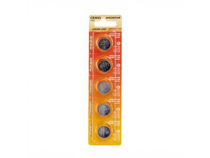 Pile Bouton Aigostar CR2032 3 V 210 mAh - Blister de 5