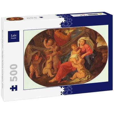 Lais Puzzle Nicolas Poussin - Heilige Familie mit Engeln, Oval 500 Teile