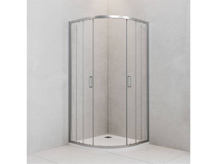 Runddusche WELLTIME Summer Deluxe , silberfarben, B:90cm H:190cm T:90cm, Duschkabinen, Runddusche, Der Klassiker mit verbessertem Rahmen und neuem Rollensystem